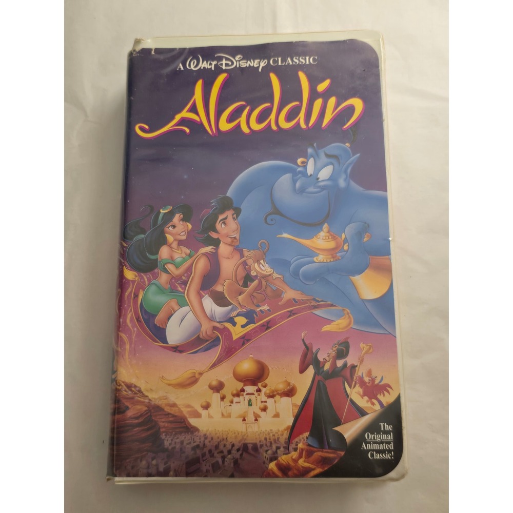 Disney Aladdin VHS Black Diamond Classic 1662 Original Animated Movie 1993